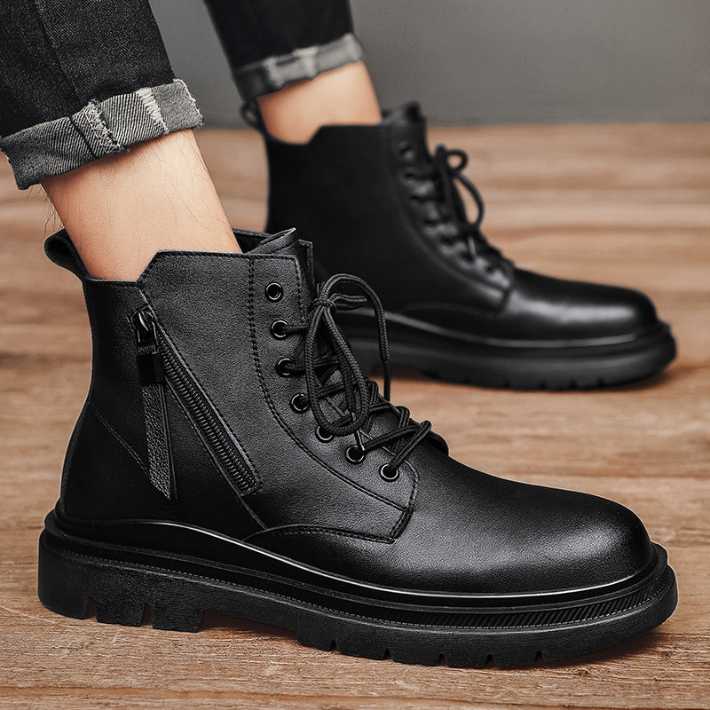 Fashion Personality Side Zipper Martin Boots For Men - WOMONA.COM