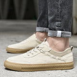 Men Low Top Nubuck Leather Sneakers - WOMONA.COM