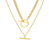 Double OT Chain Necklace - WOMONA.COM