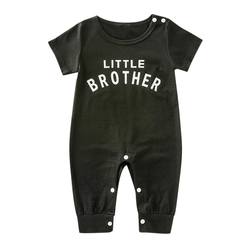 Male Alphabet Long Sleeved Romper - WOMONA.COM