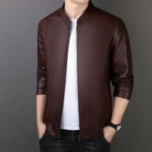 Chaqueta de cuero de PU para hombre