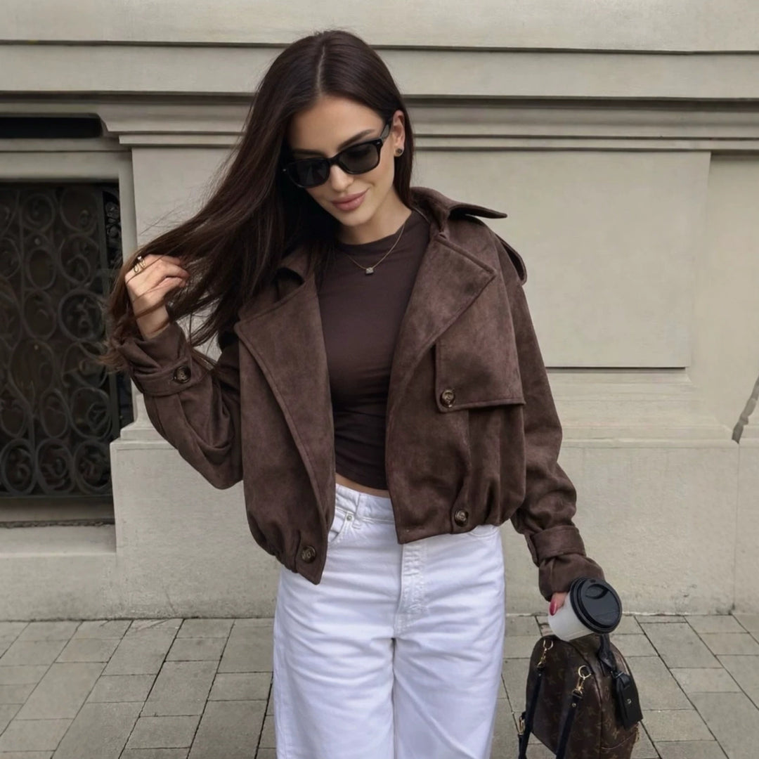 Women's Short Loose Trench Jacket