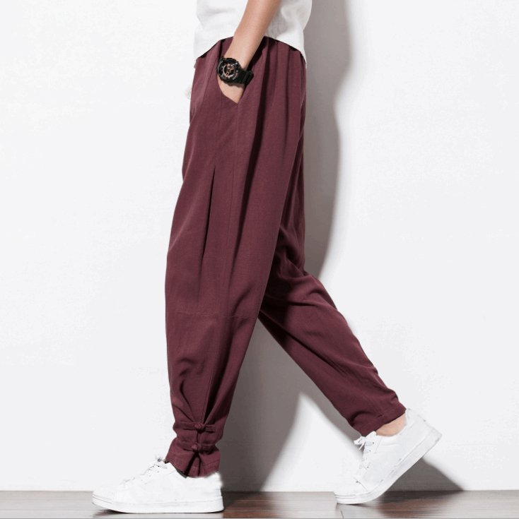 100 pure Linen pants linen hemp Linen pants - WOMONA.COM