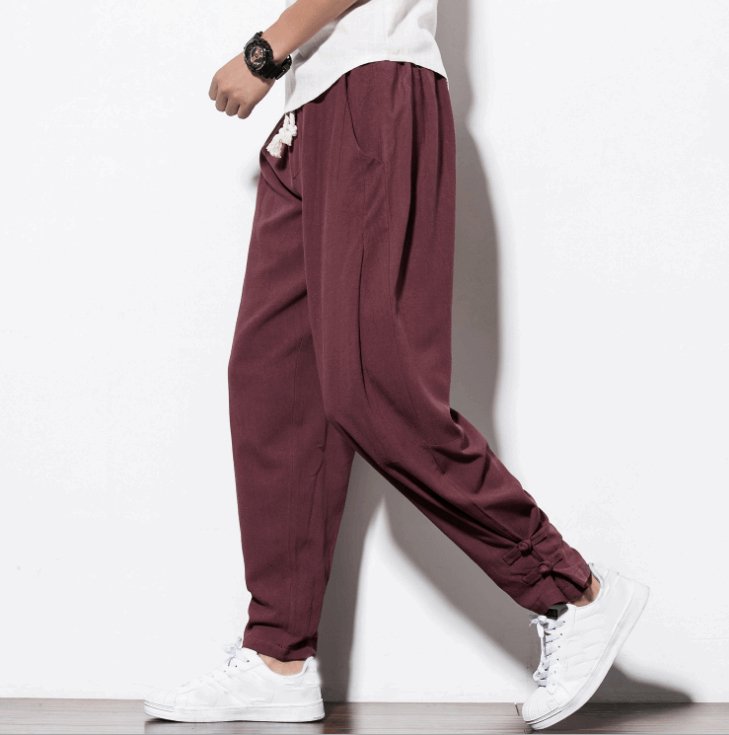 100 pure Linen pants linen hemp Linen pants - WOMONA.COM