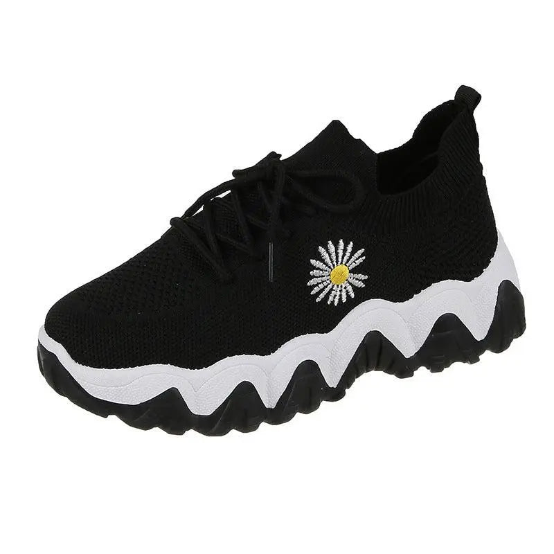 Flying Woven Mesh Small Daisy Sneakers Women - WOMONA.COM