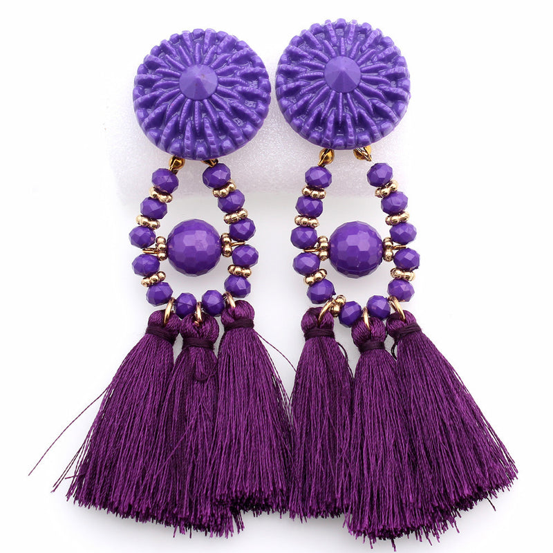 Tassel earrings - WOMONA.COM