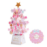 Tarjeta desplegable con forma de árbol de Navidad Tarjeta 3D Tarjeta de felicitación navideña 