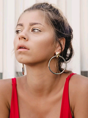 Europe and America exaggerated big earrings - WOMONA.COM