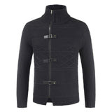 Men's zipper cardigan sweater men - WOMONA.COM