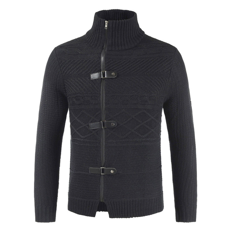 Men's zipper cardigan sweater men - WOMONA.COM