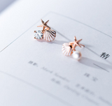 Star shell earrings - WOMONA.COM