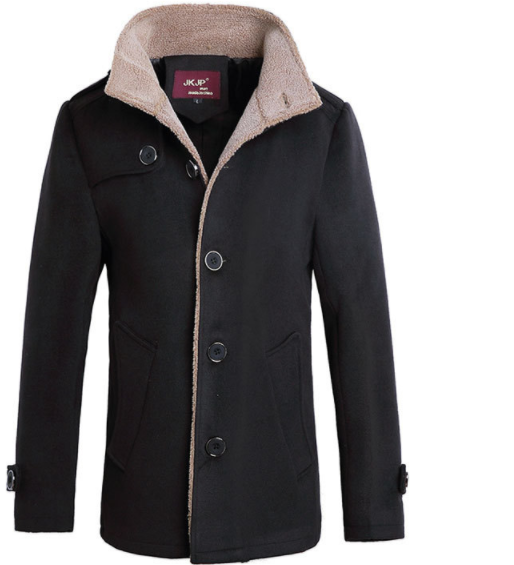 Wool jacket men's medium long trench coat - WOMONA.COM