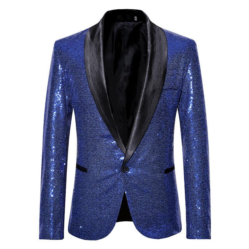 Men's Plus Size Casual Dance Sequined Suit