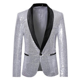 Men's Plus Size Casual Dance Sequined Suit