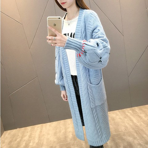 Women's knitted cardigan sweater - WOMONA.COM