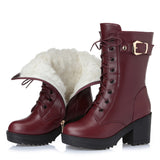 Leather Martin boots women - WOMONA.COM