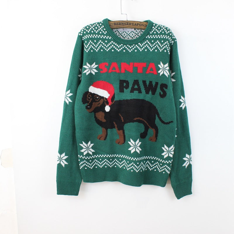 Green christmas sweater - WOMONA.COM