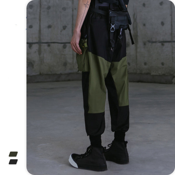 Splicing tooling casual pants men - WOMONA.COM