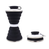 500ML Silicone Water Bottle Cup Foldable Leak Proof