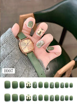 Finished Nail Manicure With Bow Knot Wearing Nails - WOMONA.COM