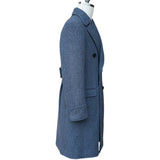 Men's Wool Double Breasted Polo Coat - WOMONA.COM