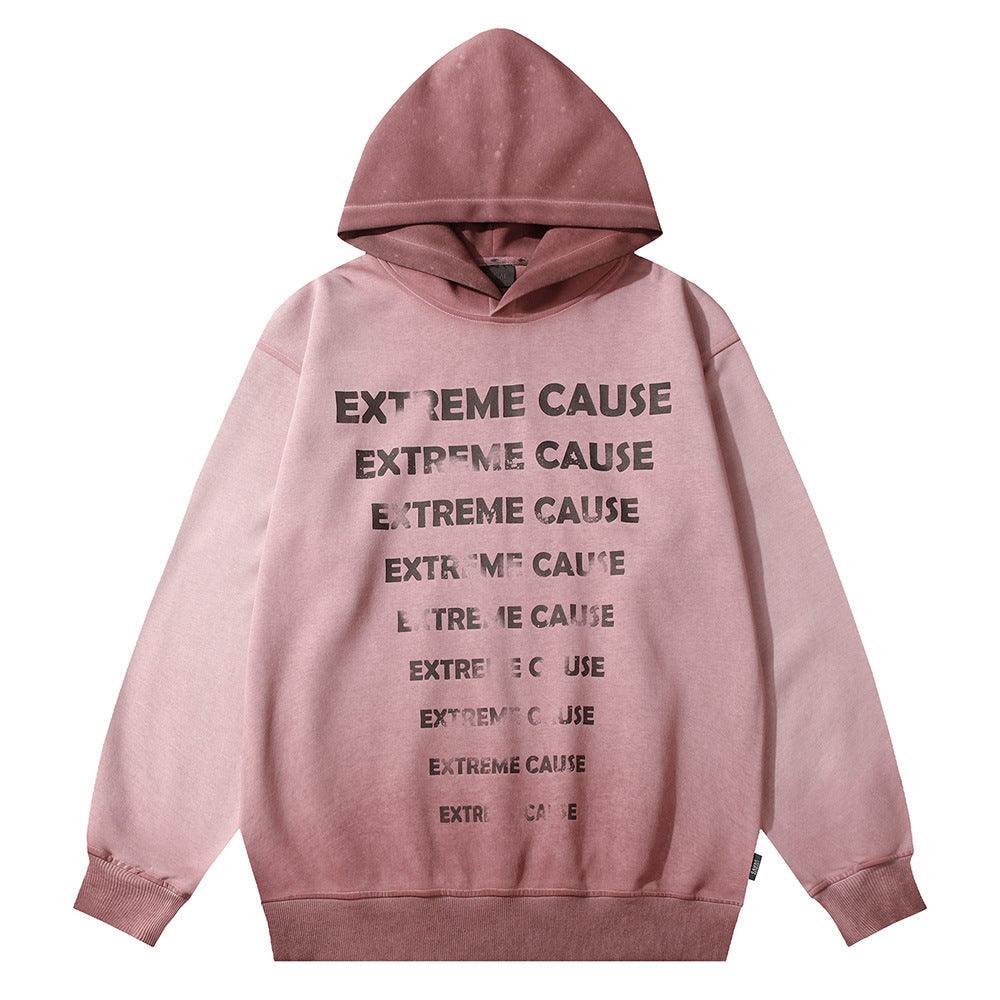 Fashion American Letters Printed Hoodie Men - WOMONA.COM