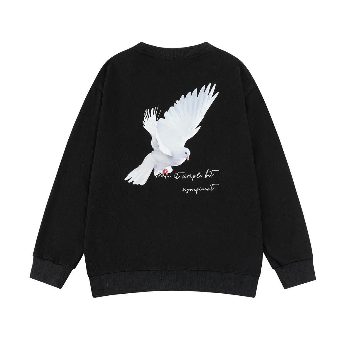 Fashion Print Round Neck Sweater - WOMONA.COM