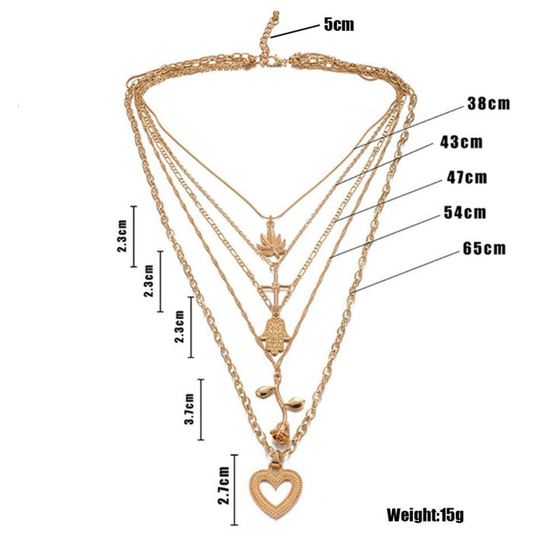 Vintage pendant alloy necklace - WOMONA.COM