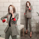 Tempered Plaid Suit - WOMONA.COM