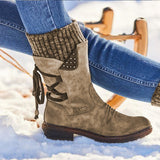 Women Winter Mid-Calf Snow Boots - WOMONA.COM