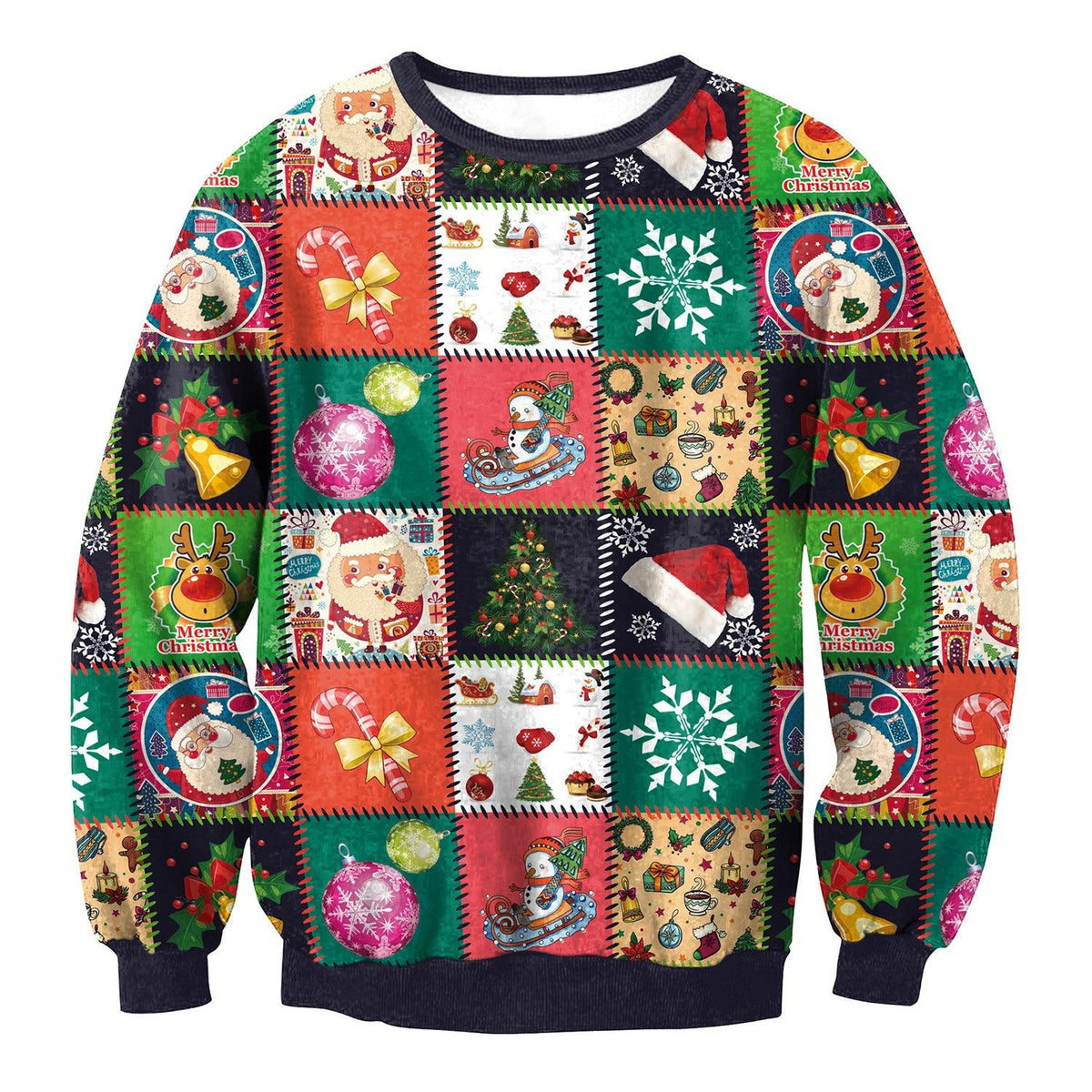 UGLY CHRISTMAS SWEATER Vacation Santa Elf Funny Womens - WOMONA.COM