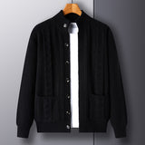 Retro Jacquard Loose-fitting Sweater Jacket - WOMONA.COM