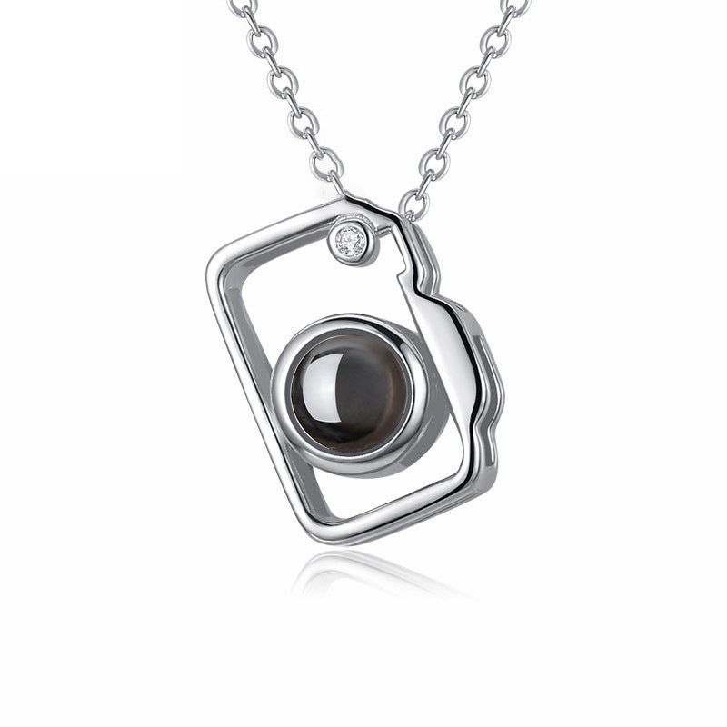 Camera Shaped Customized Photo Projection Necklace - WOMONA.COM