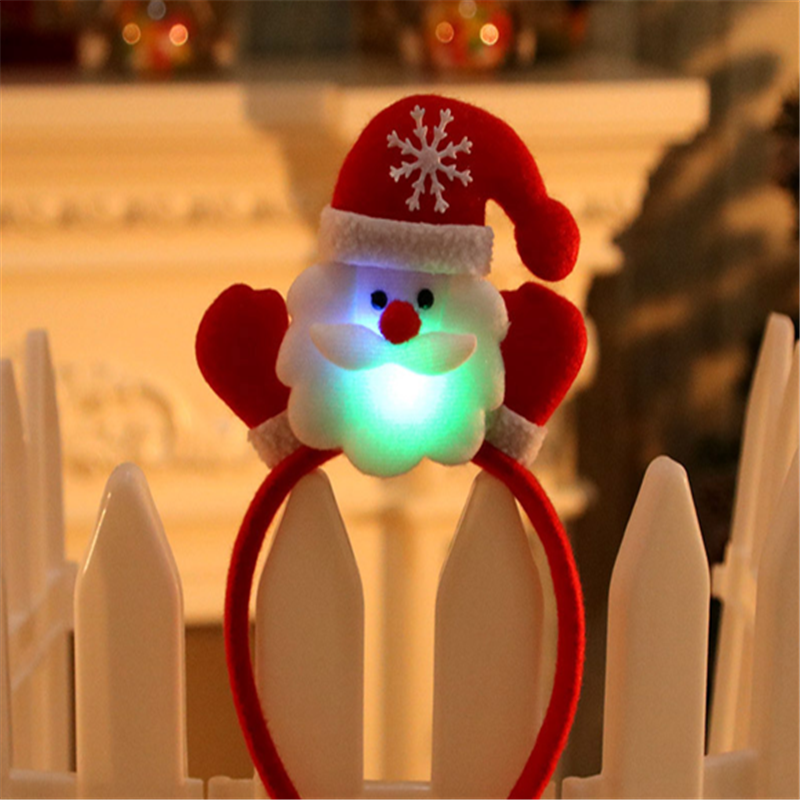 Christmas headband with lights - WOMONA.COM