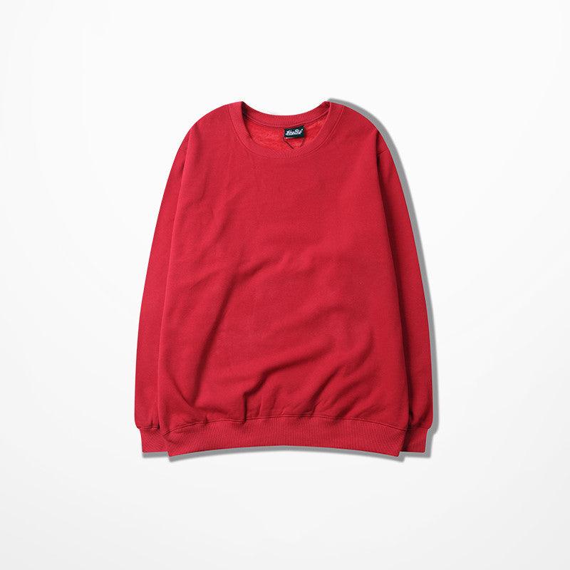 Loose cotton crew neck sweater - WOMONA.COM