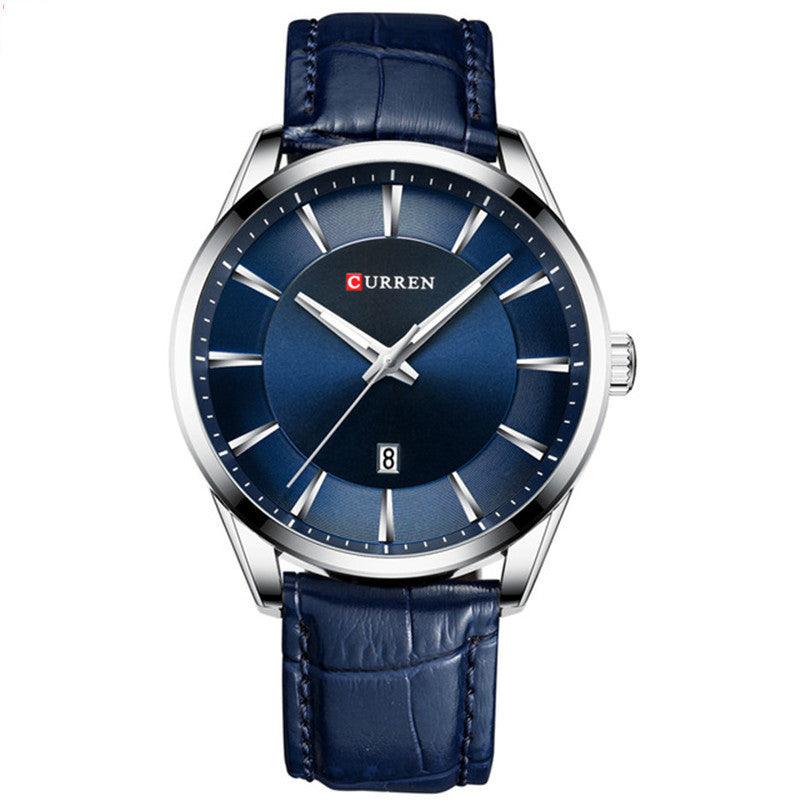 Men's Business Belt Calendar Waterproof Quartz Watch - WOMONA.COM