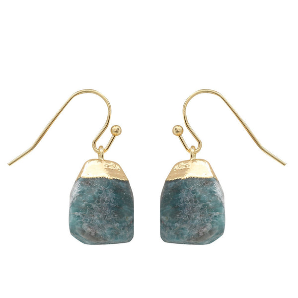 Gold with crystal earrings - WOMONA.COM