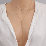 Simple retro clavicle necklace - WOMONA.COM