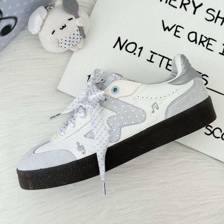 Unisex Autumn Small Musical Note Casual Skate Shoes, National Trainer Sneakers Students – alternate product view 6