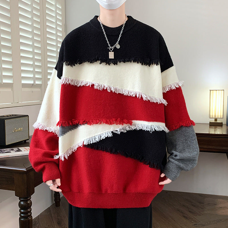 Long Sleeve Sweater Men's Knitwear Korean Style - WOMONA.COM