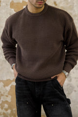 Men's Waffle Base Ride Knitwear American Retro - WOMONA.COM