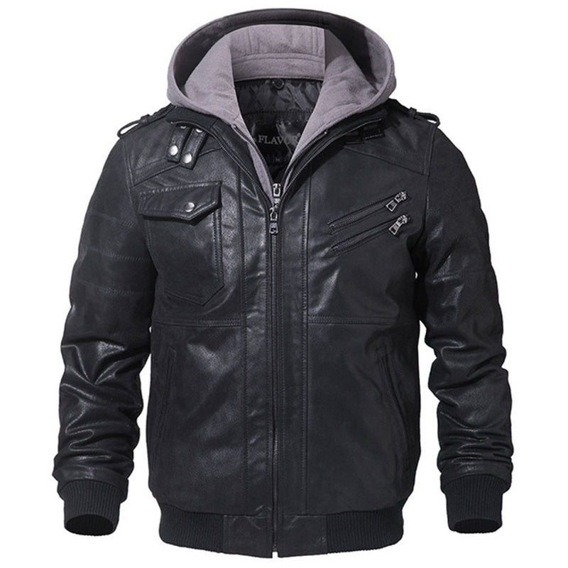 Winter Fashion Motorcycle Leather Jacket Men