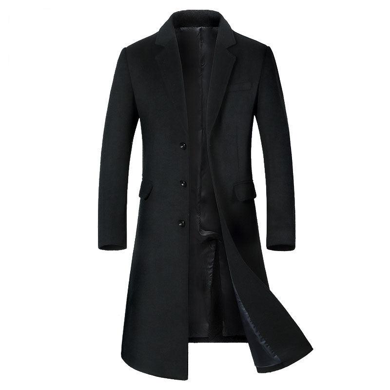 Men's woolen coat in autumn and winter