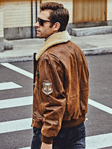 Men's Fur Collar With Cotton Leather Jacket - WOMONA.COM