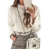 Autumn And Winter Sweaters Solid Color Knitwear Women's - WOMONA.COM