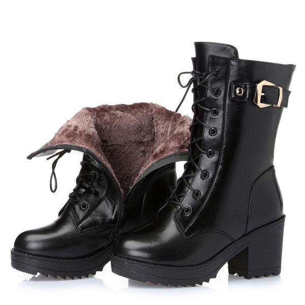Leather Martin boots women - WOMONA.COM
