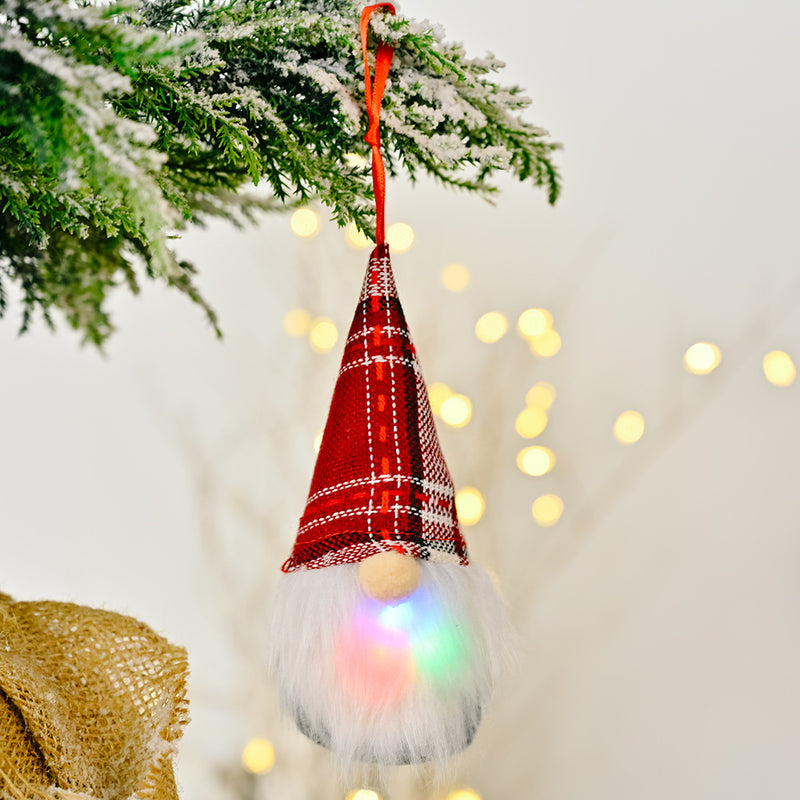 Christmas Decoration Christmas Knitted Pendant With Lights - WOMONA.COM