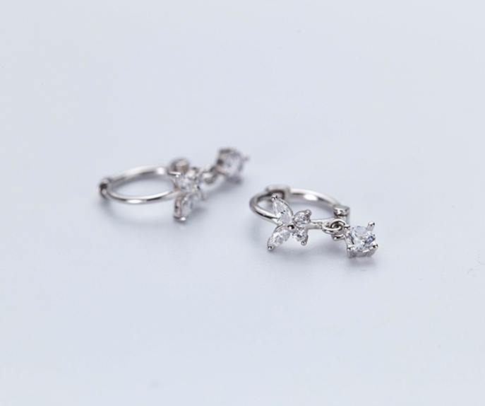 Diamond butterfly earrings - WOMONA.COM