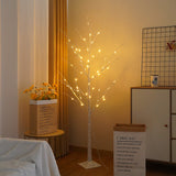 Silver Birch Christmas Party Scene Decoration Lights - WOMONA.COM