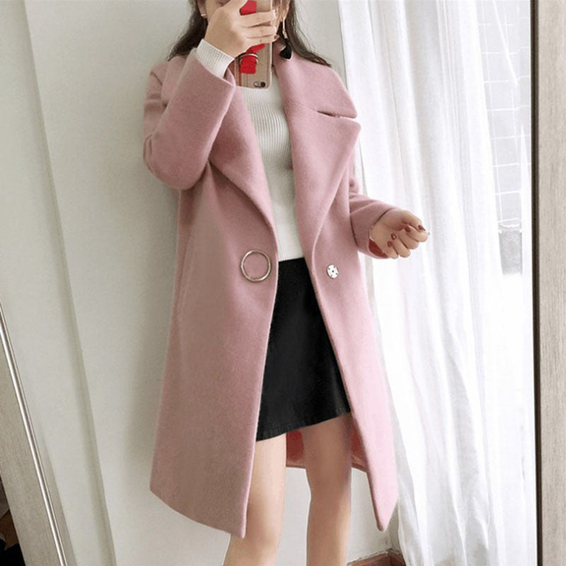 Women's Casual Thickened Loose Woolen Coat